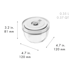 Vakuumschüssel S / 12 cm, Glas, Transparent