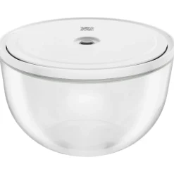 Vakuumschüssel Set S/M/L / 6-tlg, Glas, Transparent-Weiß