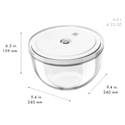 Vakuumschüssel Starterset, 15-tlg. / S/M/L, Eukalyptus/Transparent, Keramik/Glas