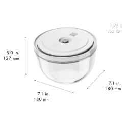Vakuumschüssel Starterset, 15-tlg. / S/M/L, Elfenbein-Weiß/Transparent, Keramik/Glas
