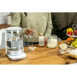 Wasserkocher & Baby-Nahrungseinsatz Set, 2-tlg. / 1,7 l, Schwarz, Glas/Edelstahl