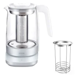 Wasserkocher & Baby-Nahrungseinsatz Set, 2-tlg. / 1,7 l, Weiß, Glas/Edelstahl
