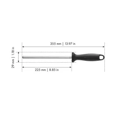 Wetzstahl 21 cm, verchromt