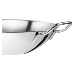 Wok, 32 cm, 18/10 Edelstahl