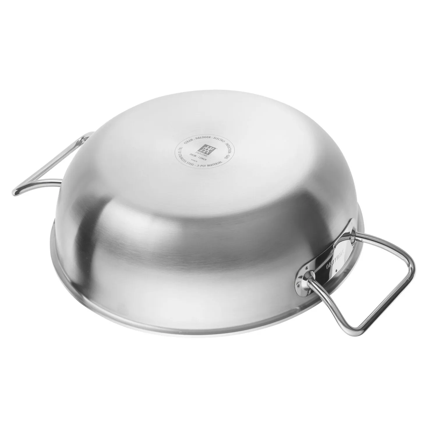 Wok 30 cm, 18/10 Edelstahl