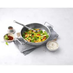 Wok 30 cm, 18/10 Edelstahl