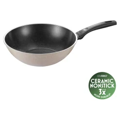 Wok, 28 cm, Aluminium, Keramische Antihaftbeschichtung
