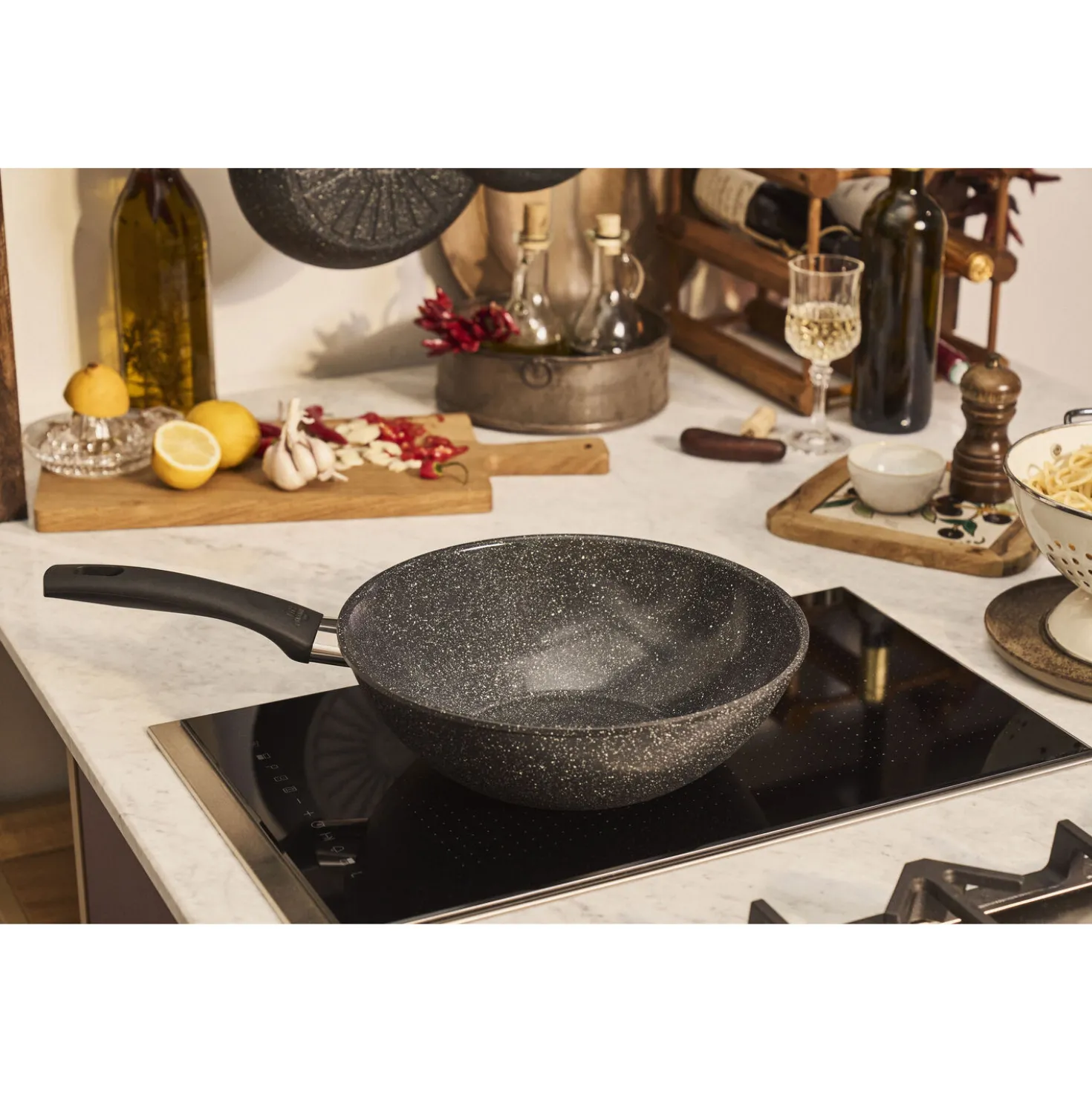 Wok, 28 cm, Aluminium, Keramische Antihaftbeschichtung