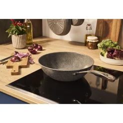 Wok, 30 cm, Aluminium, Titanverstärkte keramische Antihaftbeschichtung