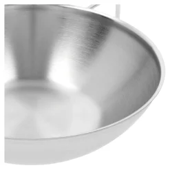 Wok flacher Boden, 30 cm, 18/10 Edelstahl