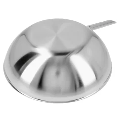 Wok flacher Boden 30 cm, 18/10 Edelstahl