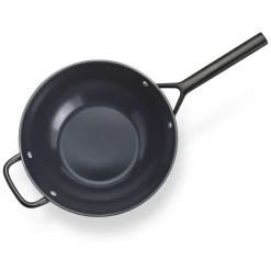 Wok mit Glasdeckel 30 cm, Aluminium
