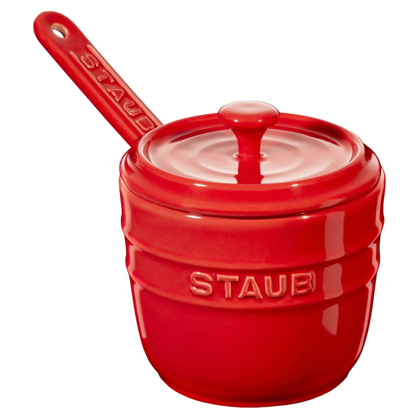 Zuckerdose 9 cm, rund, Kirsch-Rot, Keramik